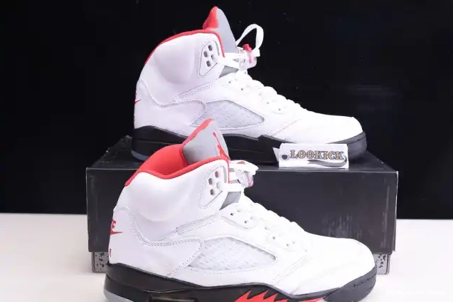 Rep Retro Jordan 5 (2020) DA1911-102 Red Silver Air Fire Tongue 0615